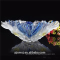 2015 cheap beautiful blue crystal fruit basket for wedding decoration gift